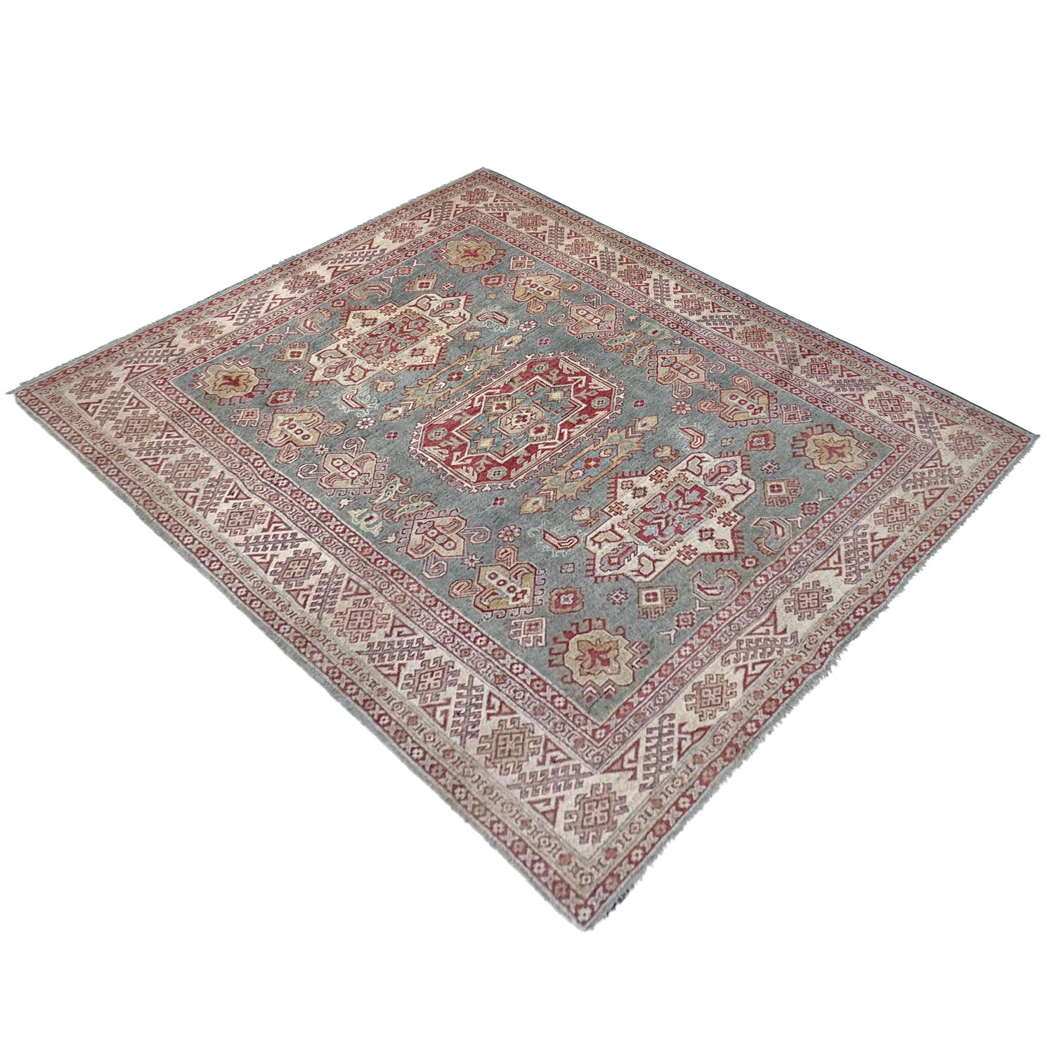 Handmade Kazak Area Rug 6' 1" x 8' 9" ft / 186 x 266 cm - No. R37571