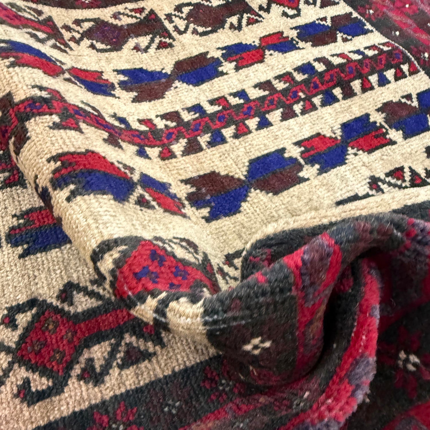 Handmade Prayer Rug 3' 2" x 4' 6" ft / 96 x 138 cm - No R37598
