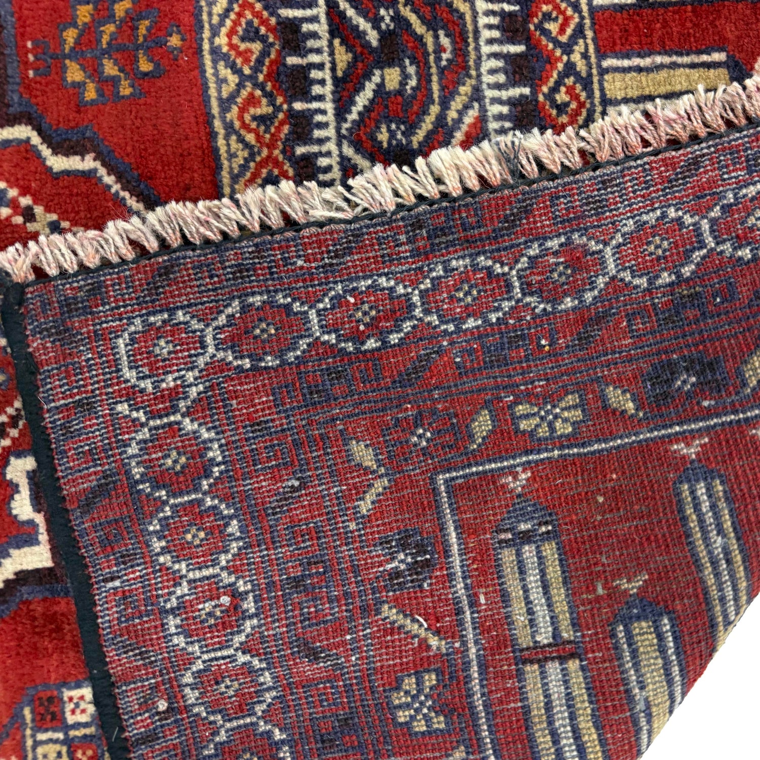 Handmade Prayer Rug 2' 10" x 4' 2" ft / 86 x 126 cm - No. R37600