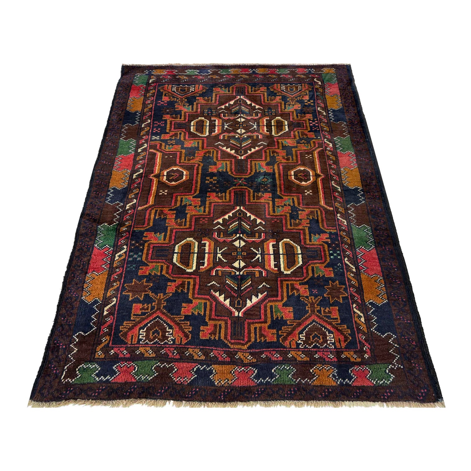 Handmade Baloch Rug 3' 0" x 4' 7" ft / 91 x 139 cm - No. R37602