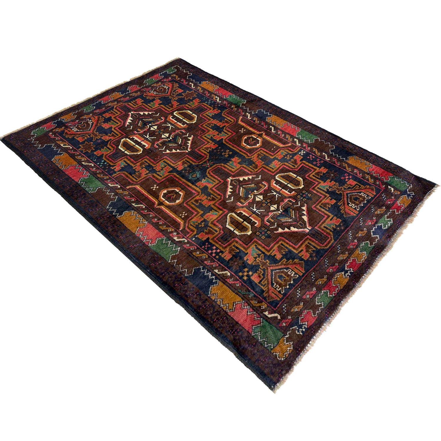 Handmade Baloch Rug 3' 0" x 4' 7" ft / 91 x 139 cm - No. R37602