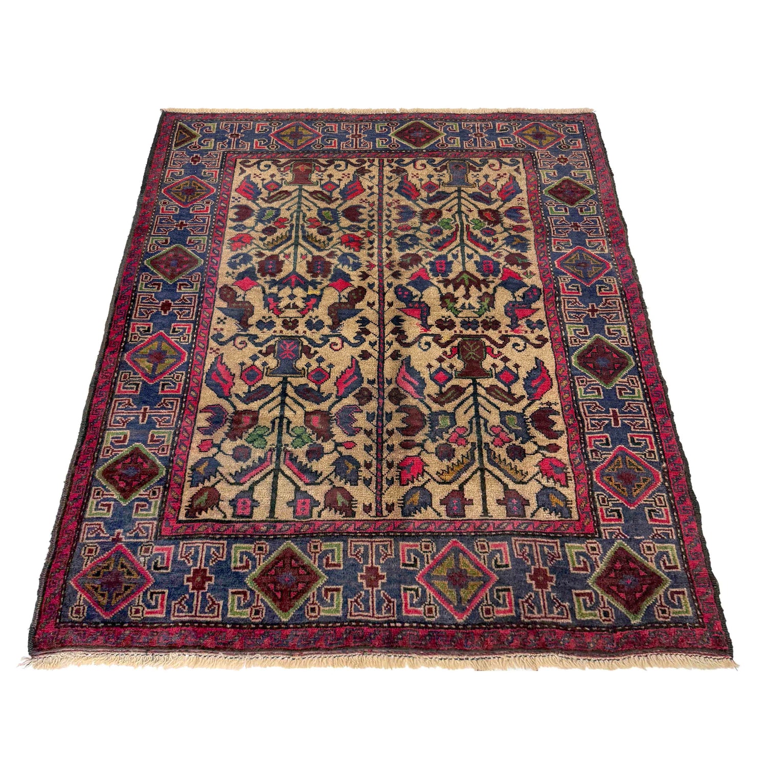 Baluch Small Size Rug 3' 7" x 4' 8" ft / 110 x 143 cm - No. R37606