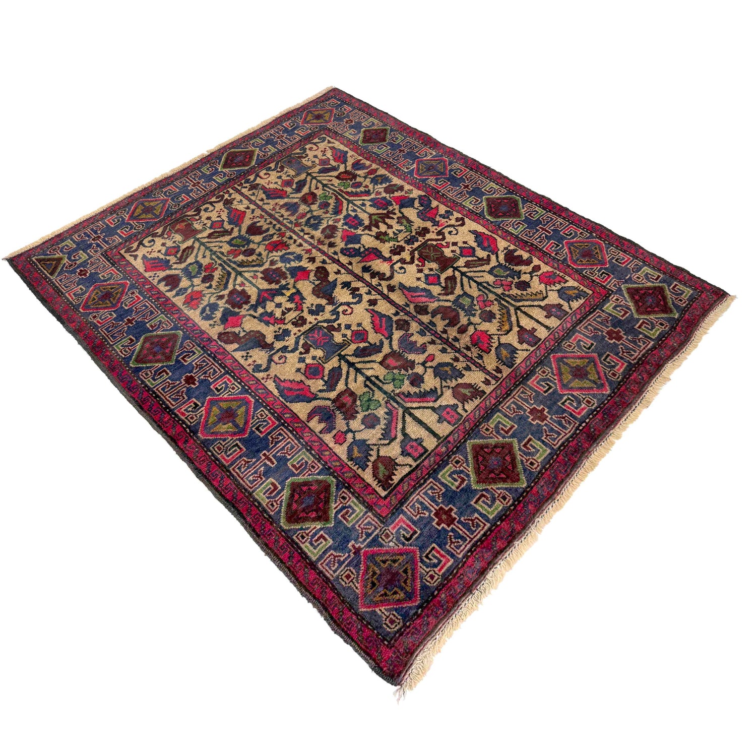 Baluch Small Size Rug 3' 7" x 4' 8" ft / 110 x 143 cm - No. R37606