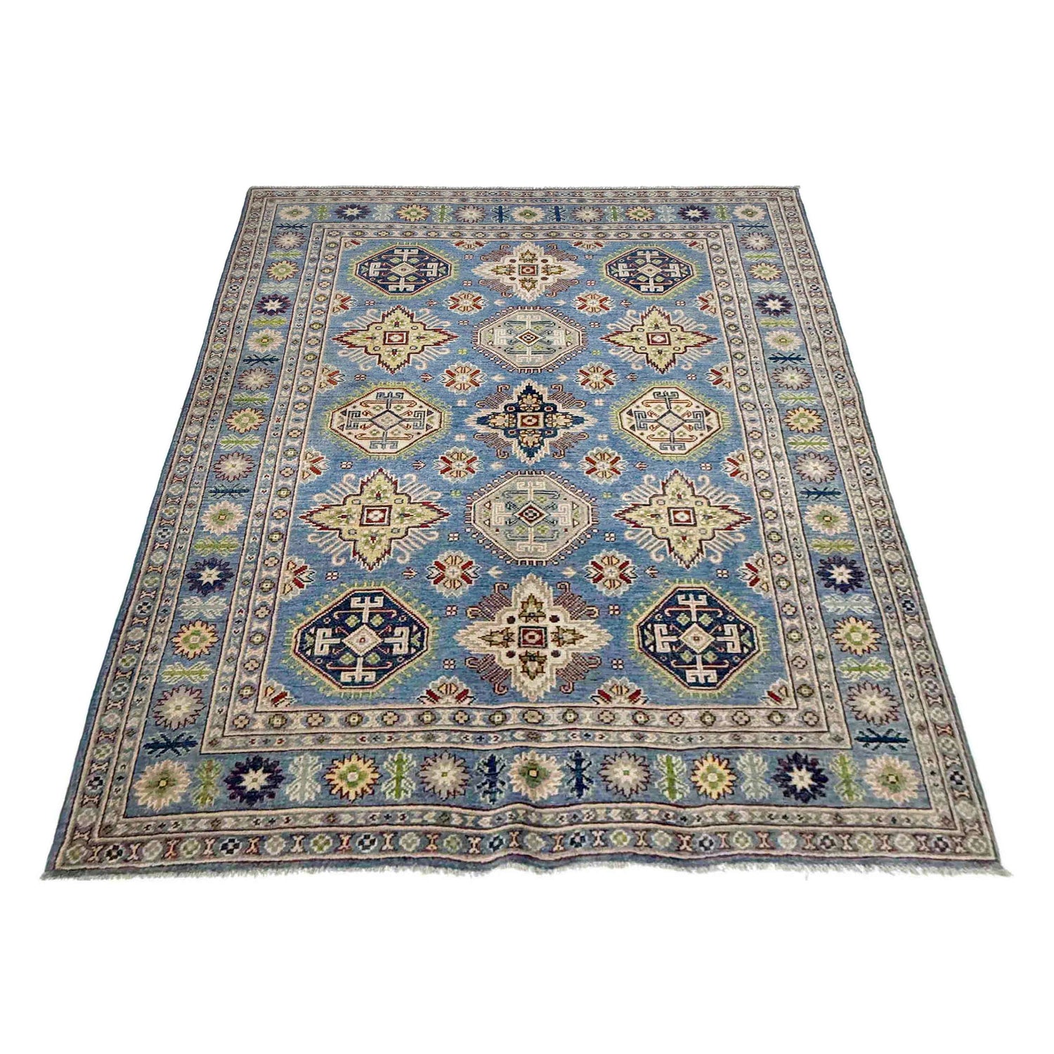Hand knotted Kazak Rugs 4' 8" x 6' 11" ft / 143 x 211 cm - No. R37613