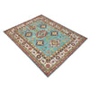 Hand knotted Kazak Carpet 4' 8" x 6' 2" ft / 143 x 188 cm - No. R37615