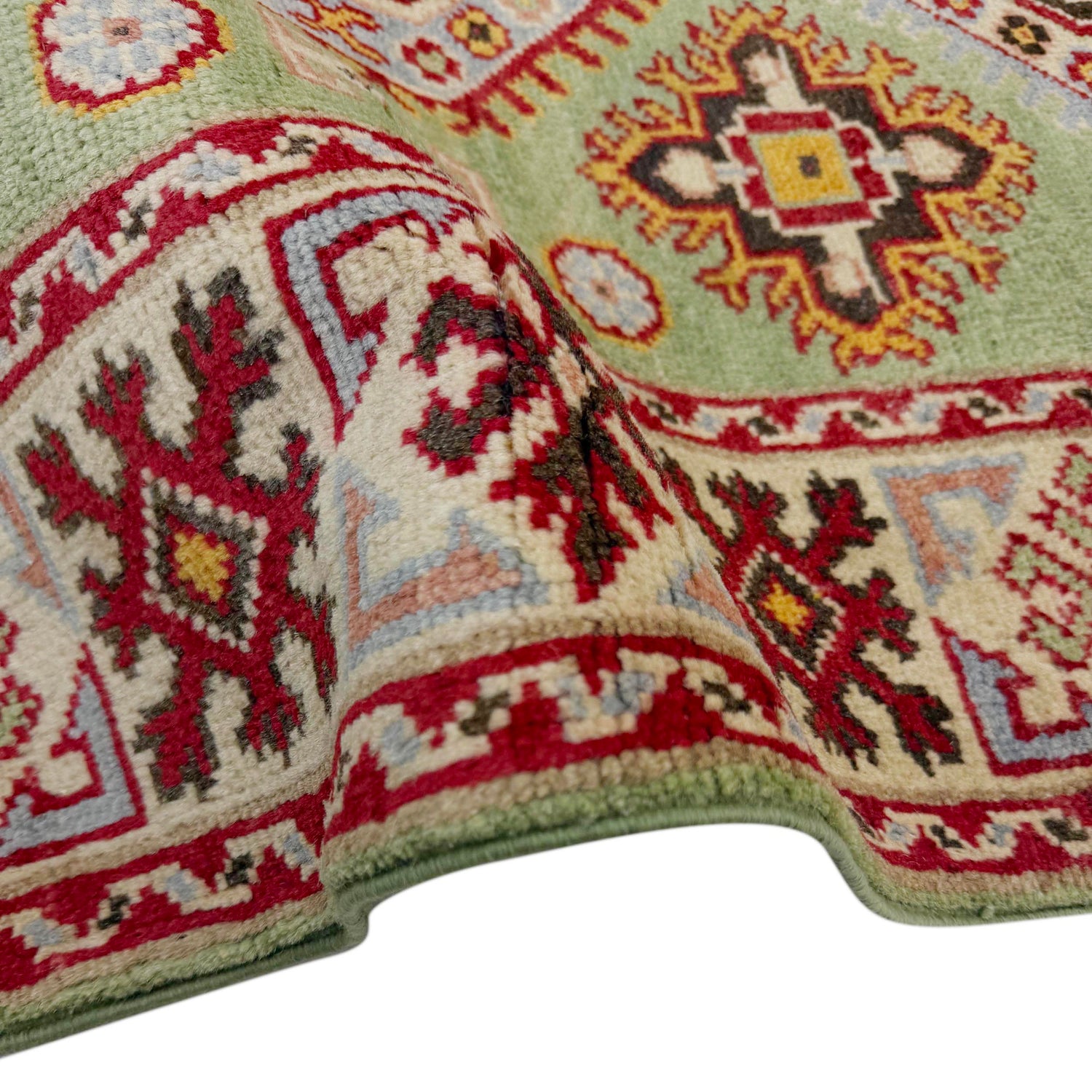 Hand Knotted Kazak Oriental Rug 3' 6" x 4' 9" ft / 107 x 146 cm - No. R37620