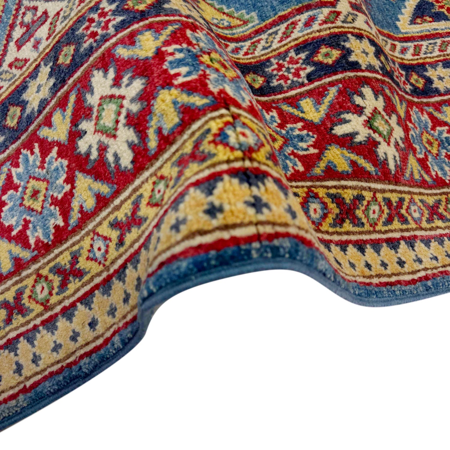 Hand knotted Kazak Carpet 4' 2" x 5' 11" ft / 127 x 181 cm - No. R37621