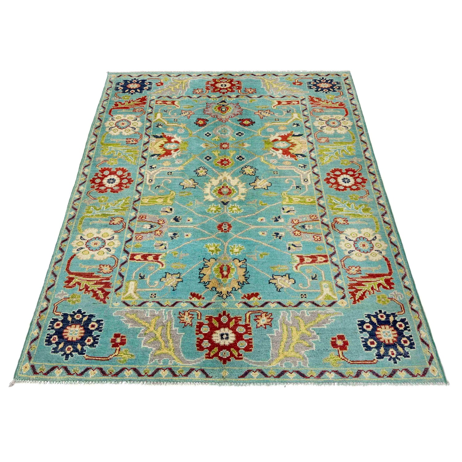 Hand knotted Sultani Carpet 4' 0" x 5' 8" ft / 121 x 173 cm - No. R37622