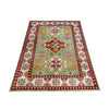 Handmade Kazak Area Rug 3' 10" x 5' 8" ft / 117 x 173 cm - No. R37623