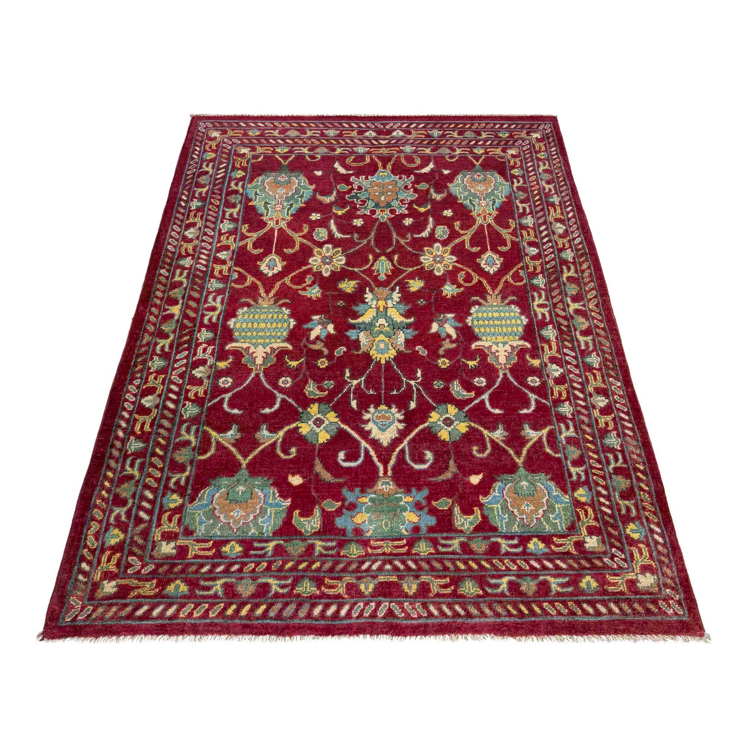 Hand knotted Sultani Carpet 4' 1" x 6' 2" ft / 125 x 188 cm - No. R37624