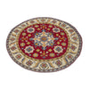 Hand Knotted Round Kazak Oriental Rug 7' 10" x 7' 7" ft / 238 x 201 cm - No. R37630