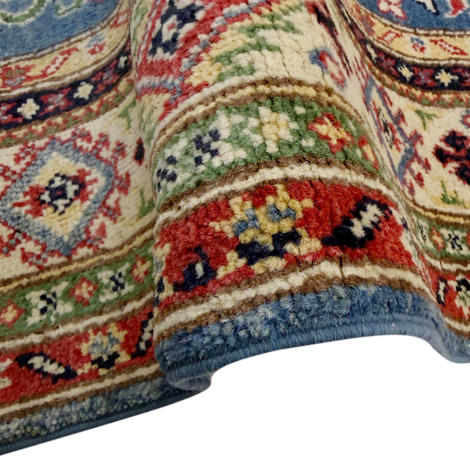 Handmade Kazak Area Rug 4' 0" x 6' 1" ft / 122 x 186 cm - No. R37631