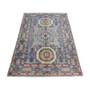 Gray Color Kazak Rug 3' 11" x 5' 11" ft / 120 x 180 cm - No. R37632