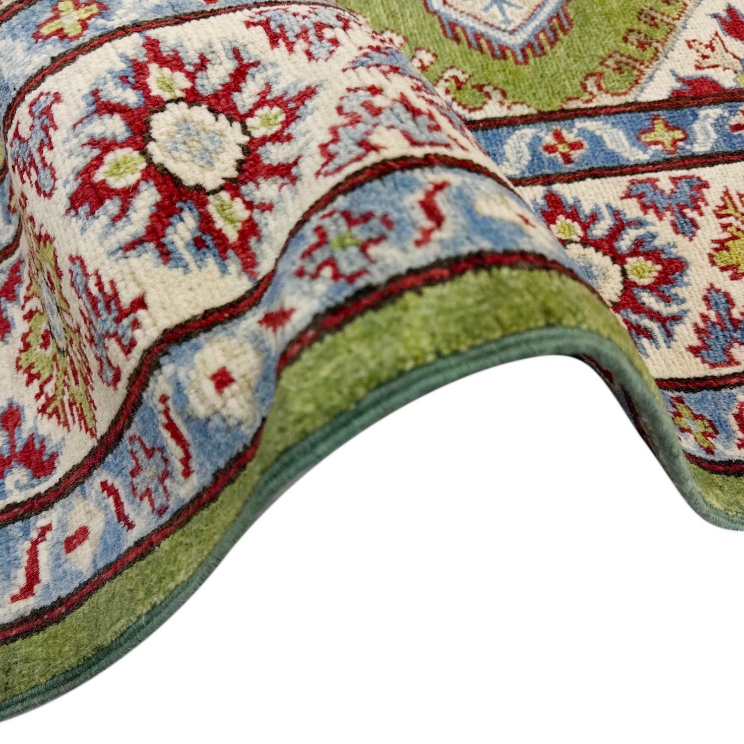 Green Color Kazak Rug 5' 0" x 6' 9" ft / 152 x 206 cm - No. R37640