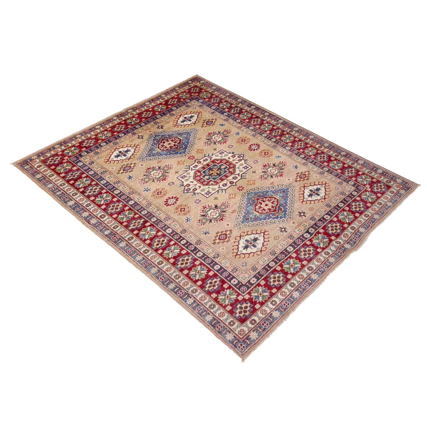 Hand knotted Kazak Carpet 5' 1" x 6' 11" ft / 155 x 210 cm - No. R37641