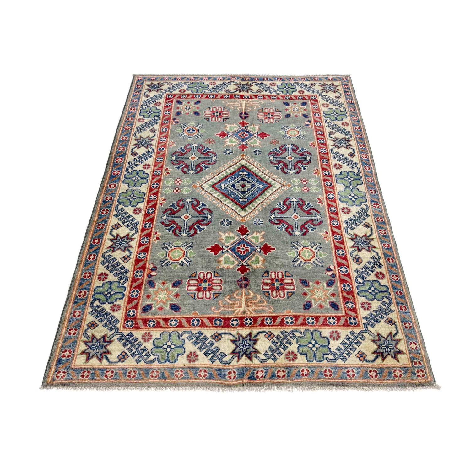 Hand knotted Kazak Rugs 4' 0" x 5' 9" ft / 122 x 175 cm - No. R37651
