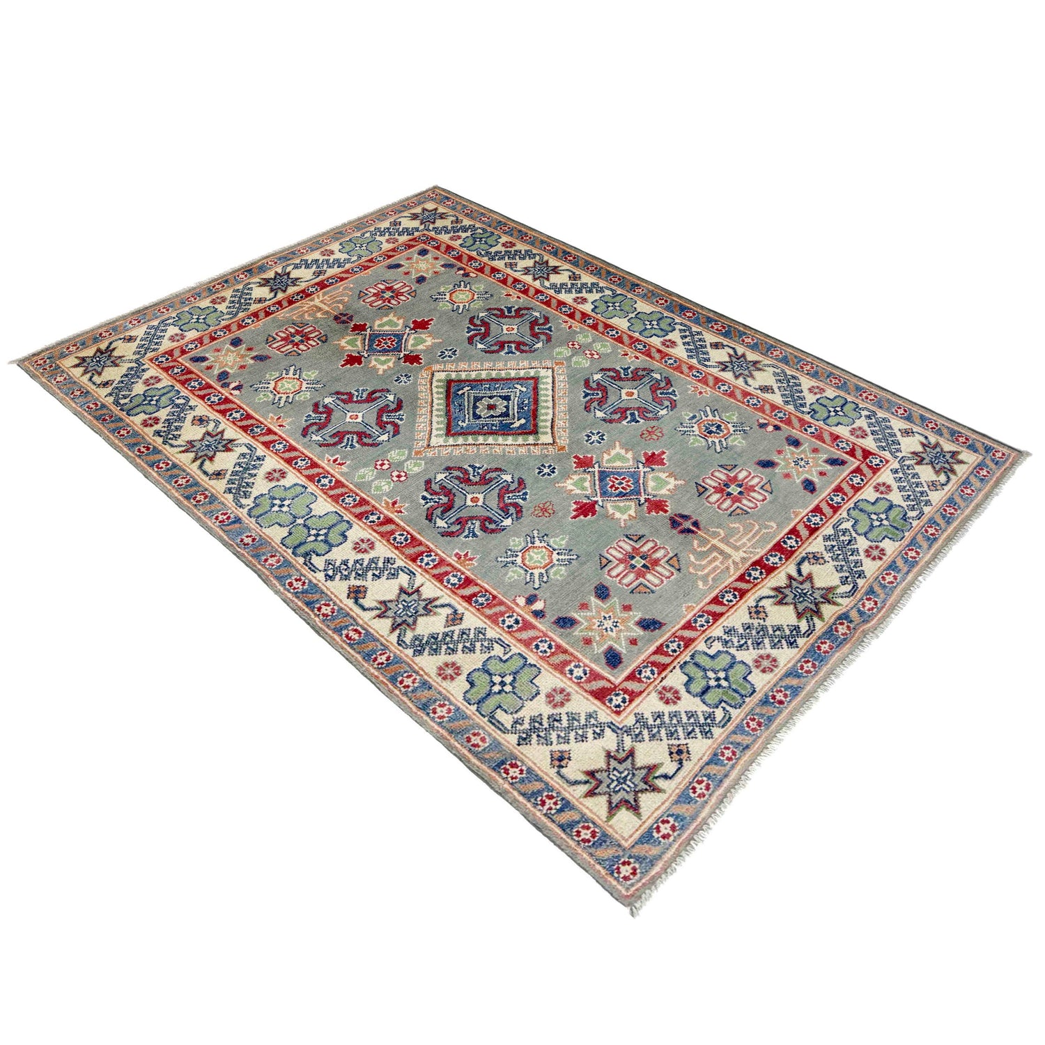 Hand knotted Kazak Rugs 4' 0" x 5' 9" ft / 122 x 175 cm - No. R37651
