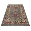 Gray Color Kazak Rug 3' 11" x 5' 10" ft / 120 x 179 cm - No. R37652