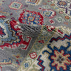 Gray Color Kazak Rug 3' 11" x 5' 10" ft / 120 x 179 cm - No. R37652