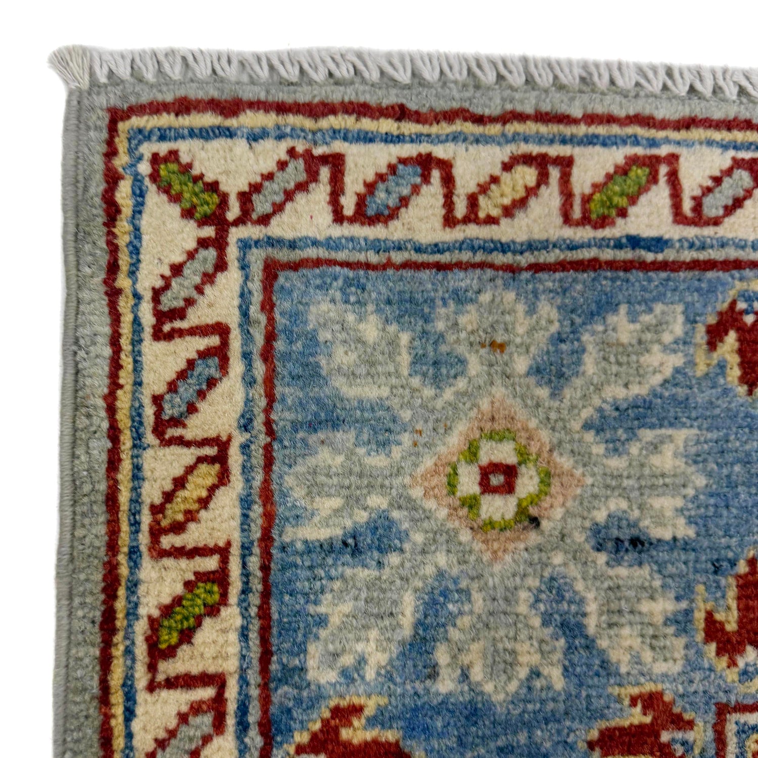 Hand knotted Kazak Carpet 3' 11" x 5' 8" ft / 120 x 172 cm - No. R37654