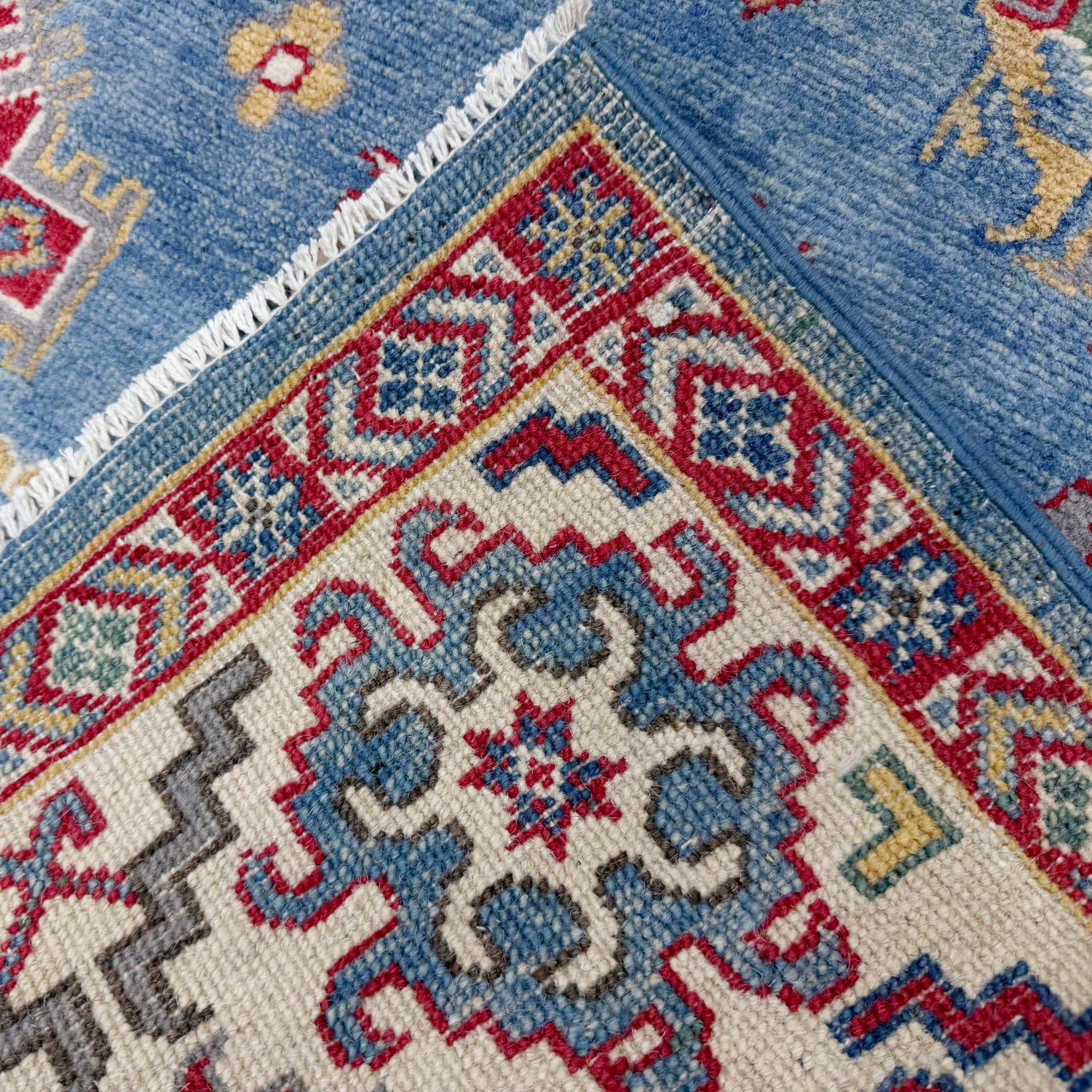 Handmade Kazak Area Rug 5' 5" x 7' 10" ft / 166 x 239 cm - No. R37656