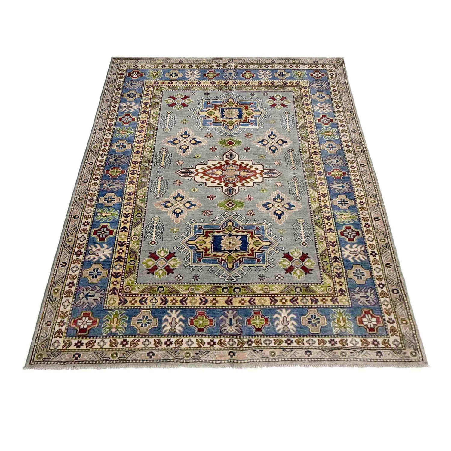 Oriental Kazak Rug 5' 5" x 7' 10" ft / 165 x 239 cm - No. R37657