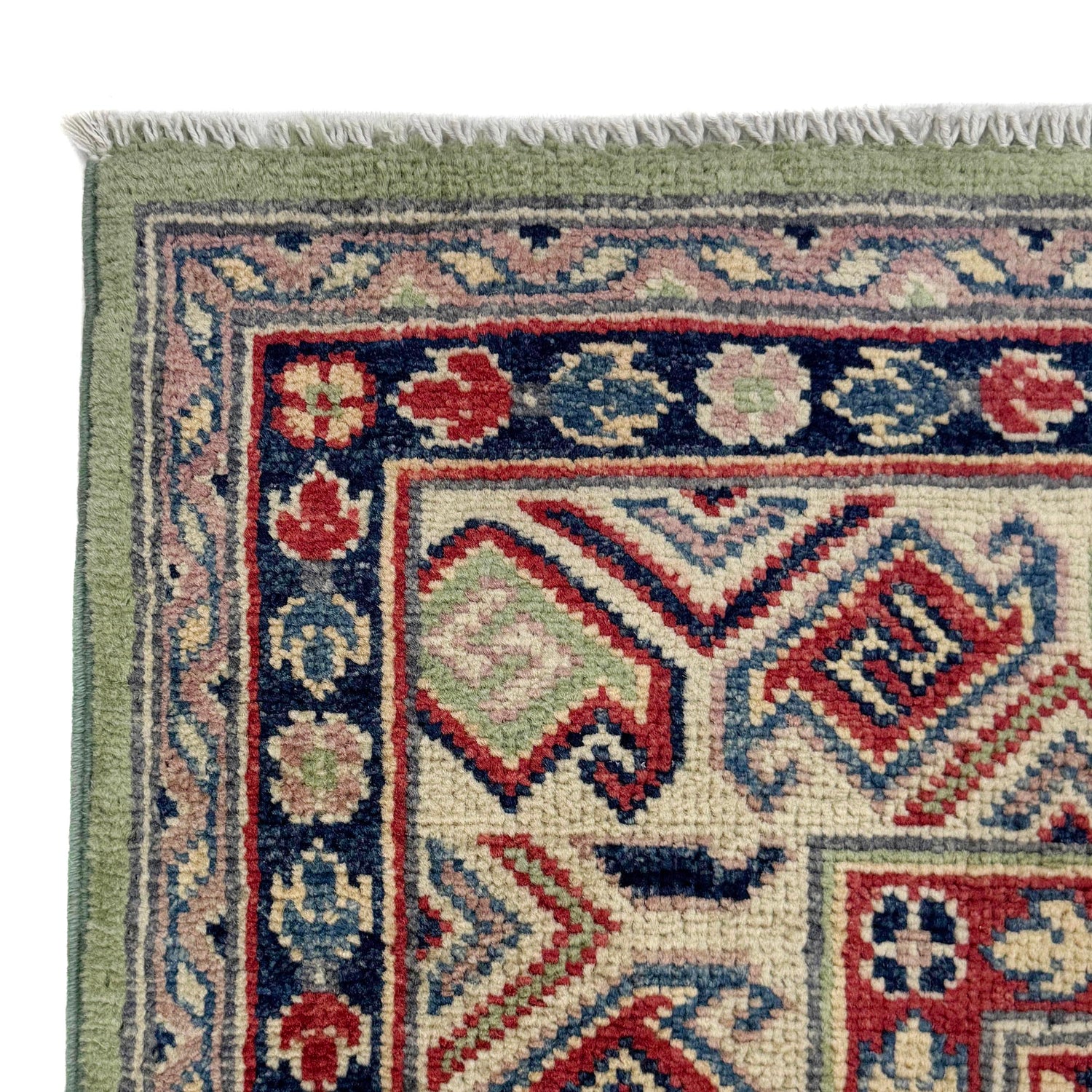 Hand knotted Kazak Carpet 5' 8" x 8' 1" ft / 172 x 246 cm - No. R37658
