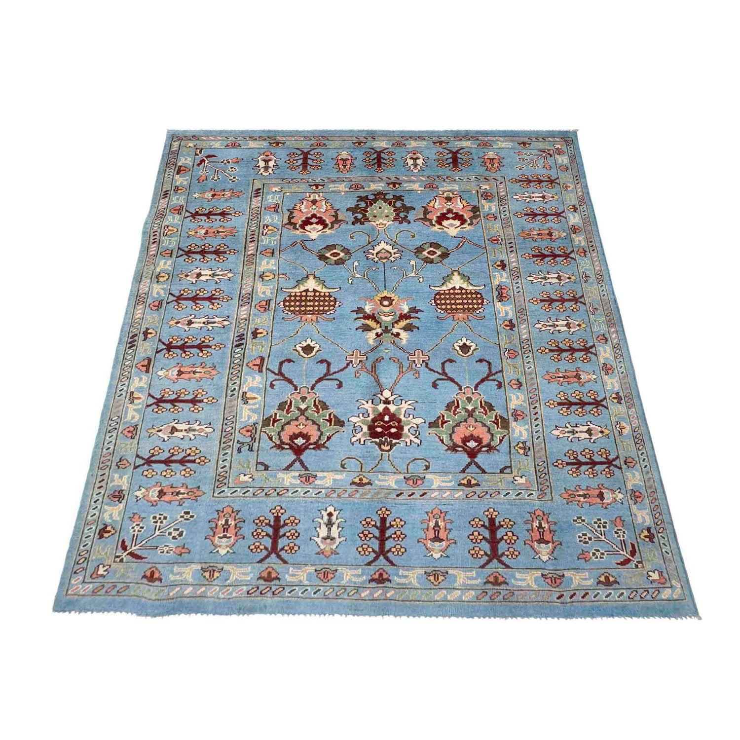 Handmade Sultani Area Rug 5' 7" x 7' 8" ft / 170 x 234 cm - No. R37660