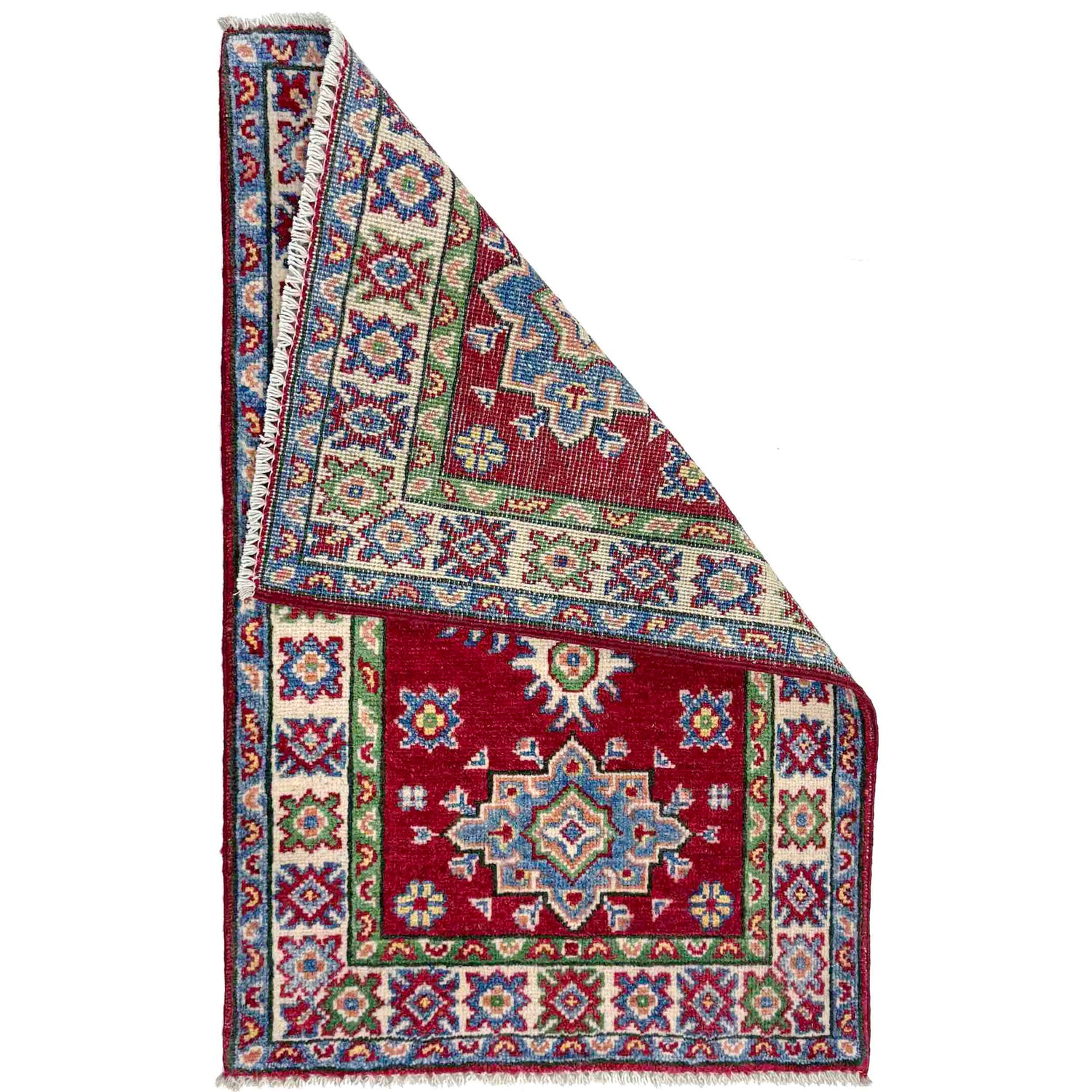 Hand knotted Kazak Carpet 1' 11" x 3' 1" ft / 59 x 93 cm - No. R37666