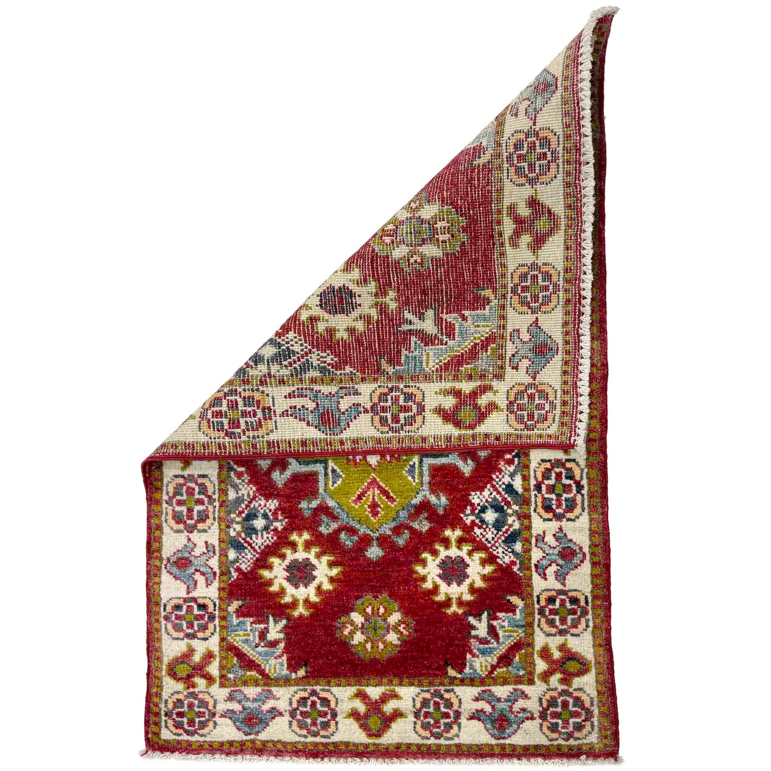 Handmade Kazak Area Rug 2' 0" x 3' 4" ft / 61 x 102 cm - No. R37672