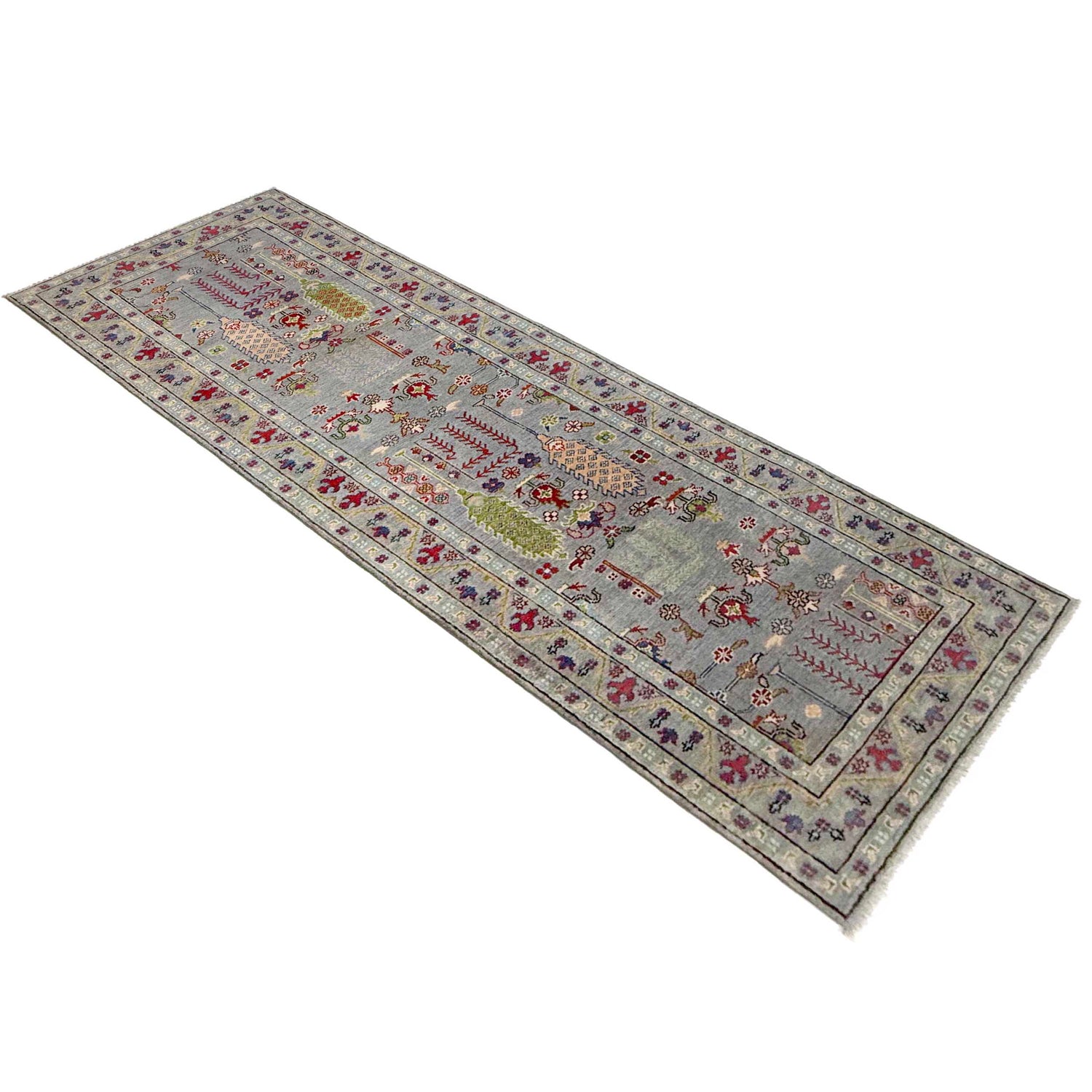 Oriental Kazak Runner Rug 2' 9" x 9' 9" ft / 83 x 296 cm - No. R37676