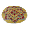 Authentic Afghan Kazak Round Rug 3' 2" x 3' 3" ft / 96 x 100 cm - No. R37678