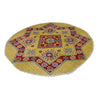 Authentic Afghan Kazak Round Rug 3' 2" x 3' 3" ft / 96 x 100 cm - No. R37678
