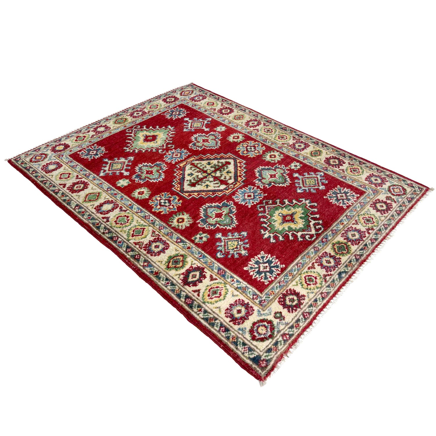 Handmade Kazak Area Rug 2' 7" x 3' 9" ft / 80 x 115 cm - No. R37704