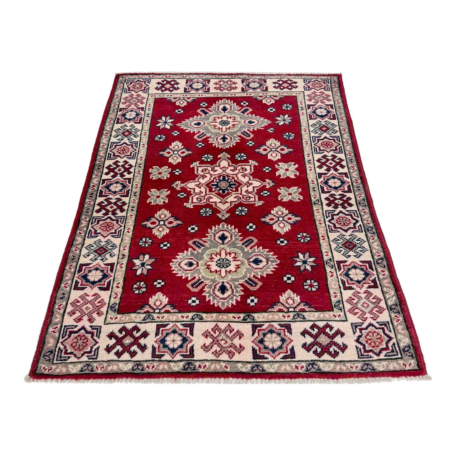 Red Color Kazak Rug 2' 7" x 4' 0" ft / 80 x 122 cm - No. R37710