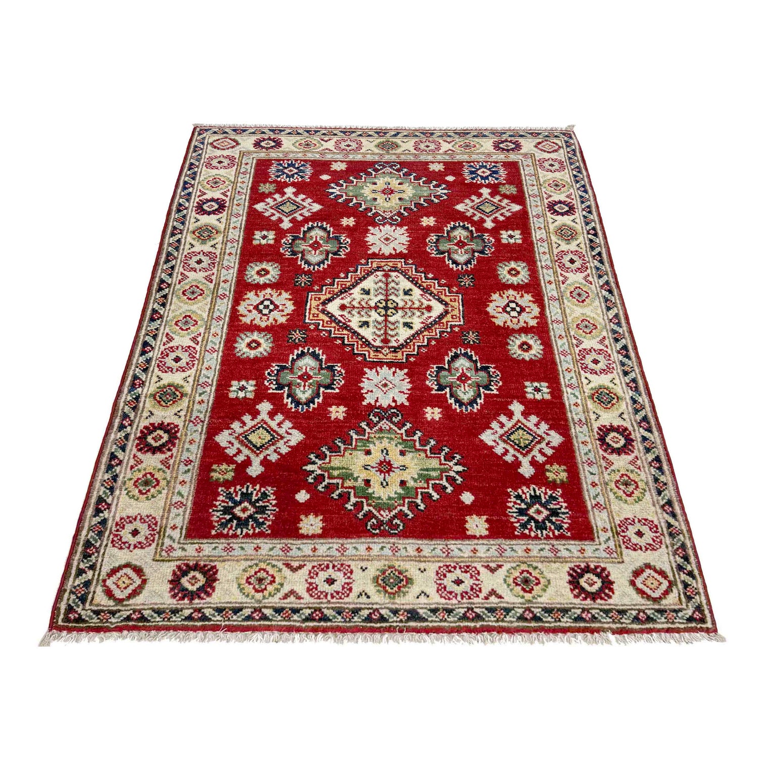 Hand Knotted Kazak Oriental Rug 2' 9" x 3' 11" ft / 85 x 120 cm - No. R37711