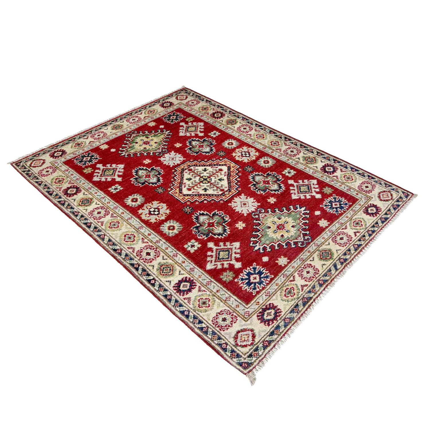 Hand Knotted Kazak Oriental Rug 2' 9" x 3' 11" ft / 85 x 120 cm - No. R37711