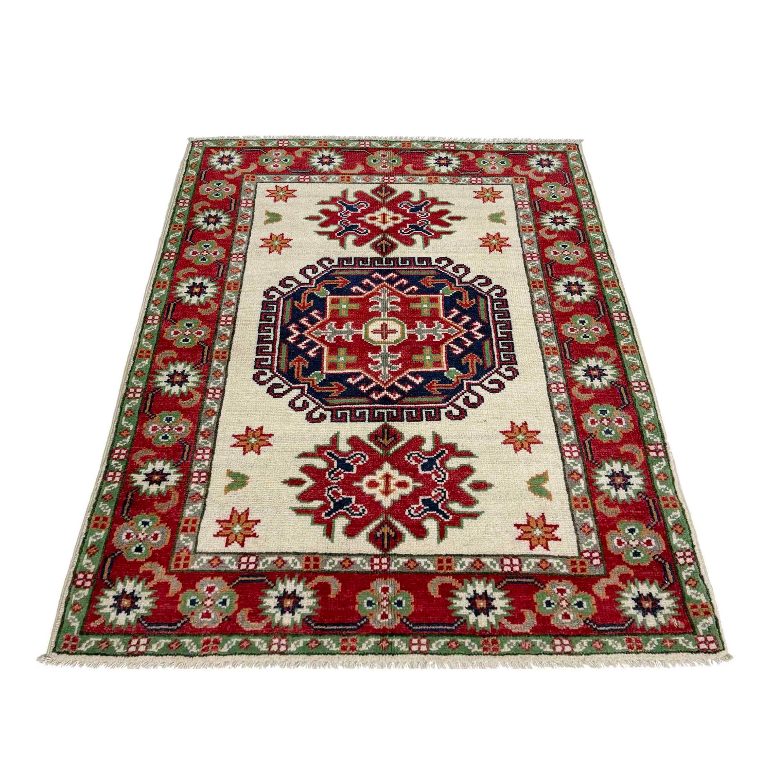 Hand Knotted Kazak Oriental Rug 2' 11" x 4' 1" ft / 90 x 125 cm - No. R37713