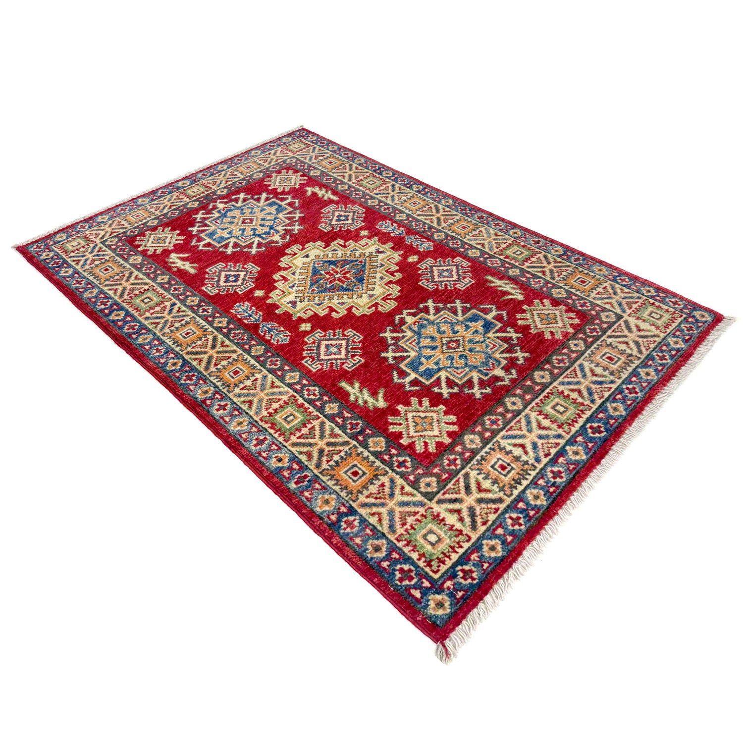 Handmade Kazak Area Rug 2' 7" x 3' 11" ft / 80 x 120 cm - No. R37715