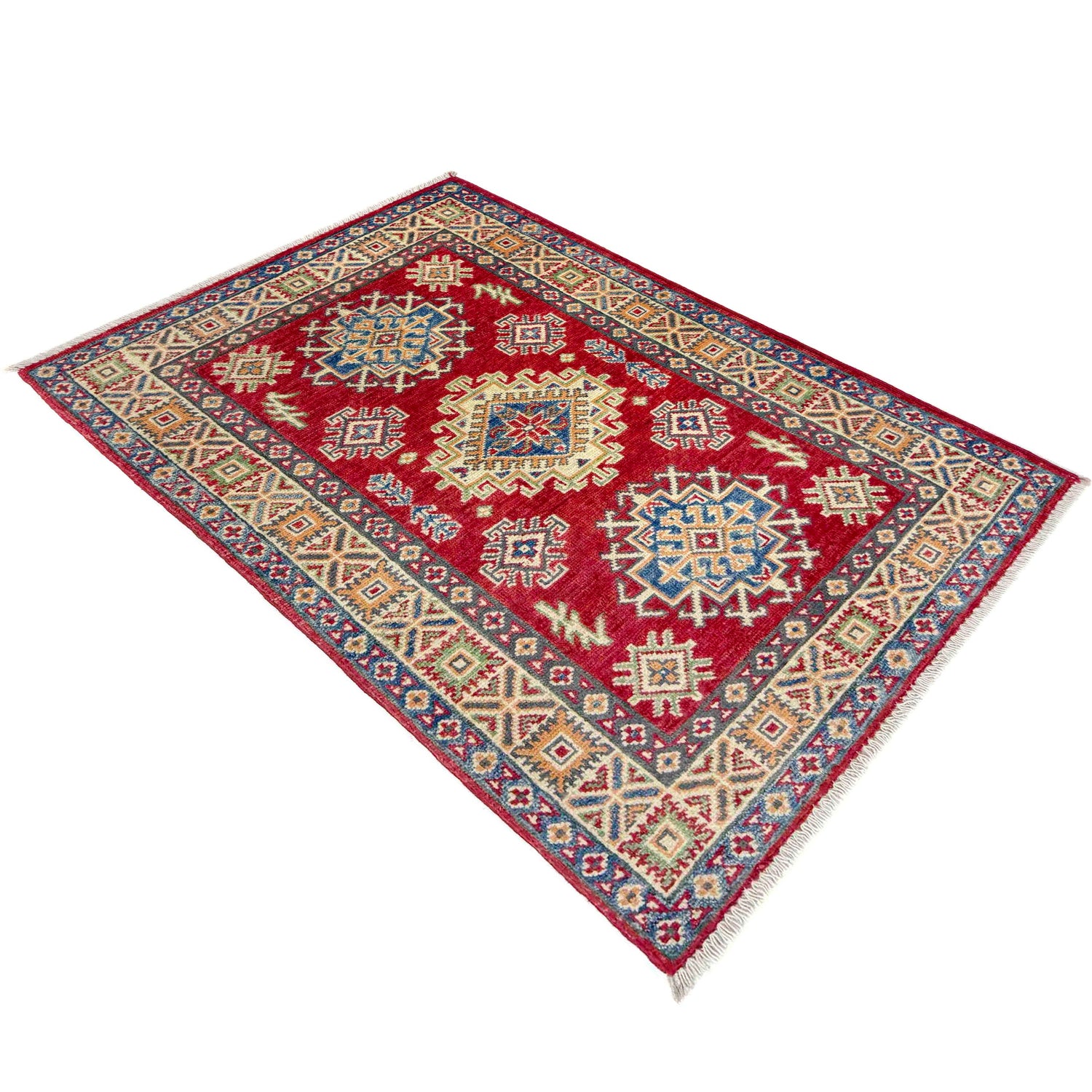 Handmade Kazak Area Rug 2' 7" x 3' 11" ft / 80 x 120 cm - No. R37715