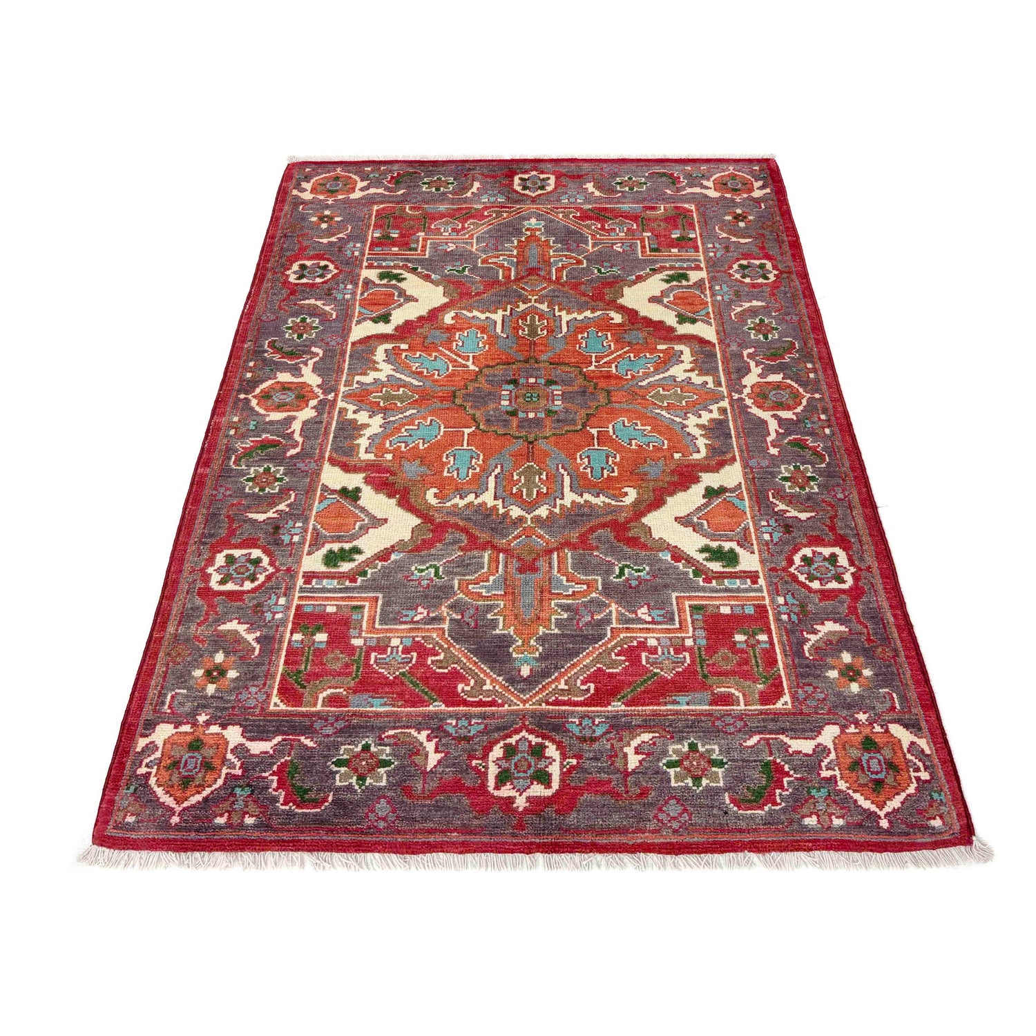 Multi Color Heriz Design Rug 2' 9" x 4' 0" ft / 84 x 122 cm - No. R37719