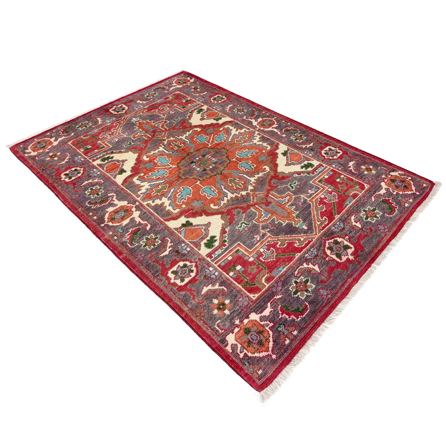 Multi Color Heriz Design Rug 2' 9" x 4' 0" ft / 84 x 122 cm - No. R37719