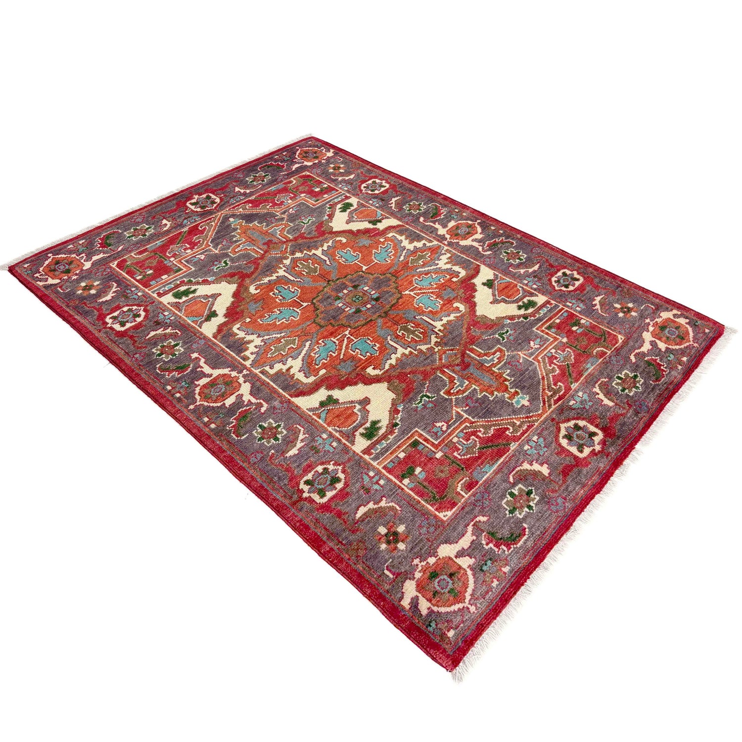 Multi Color Heriz Design Rug 2' 9" x 4' 0" ft / 84 x 122 cm - No. R37719