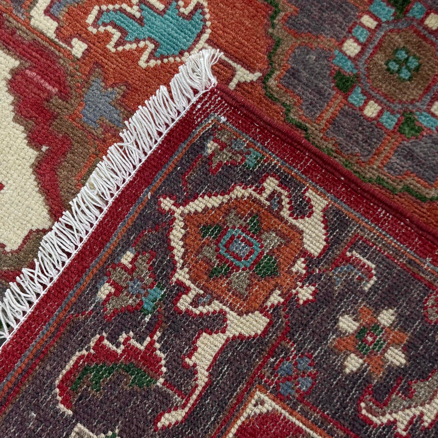 Multi Color Heriz Design Rug 2' 9" x 4' 0" ft / 84 x 122 cm - No. R37719