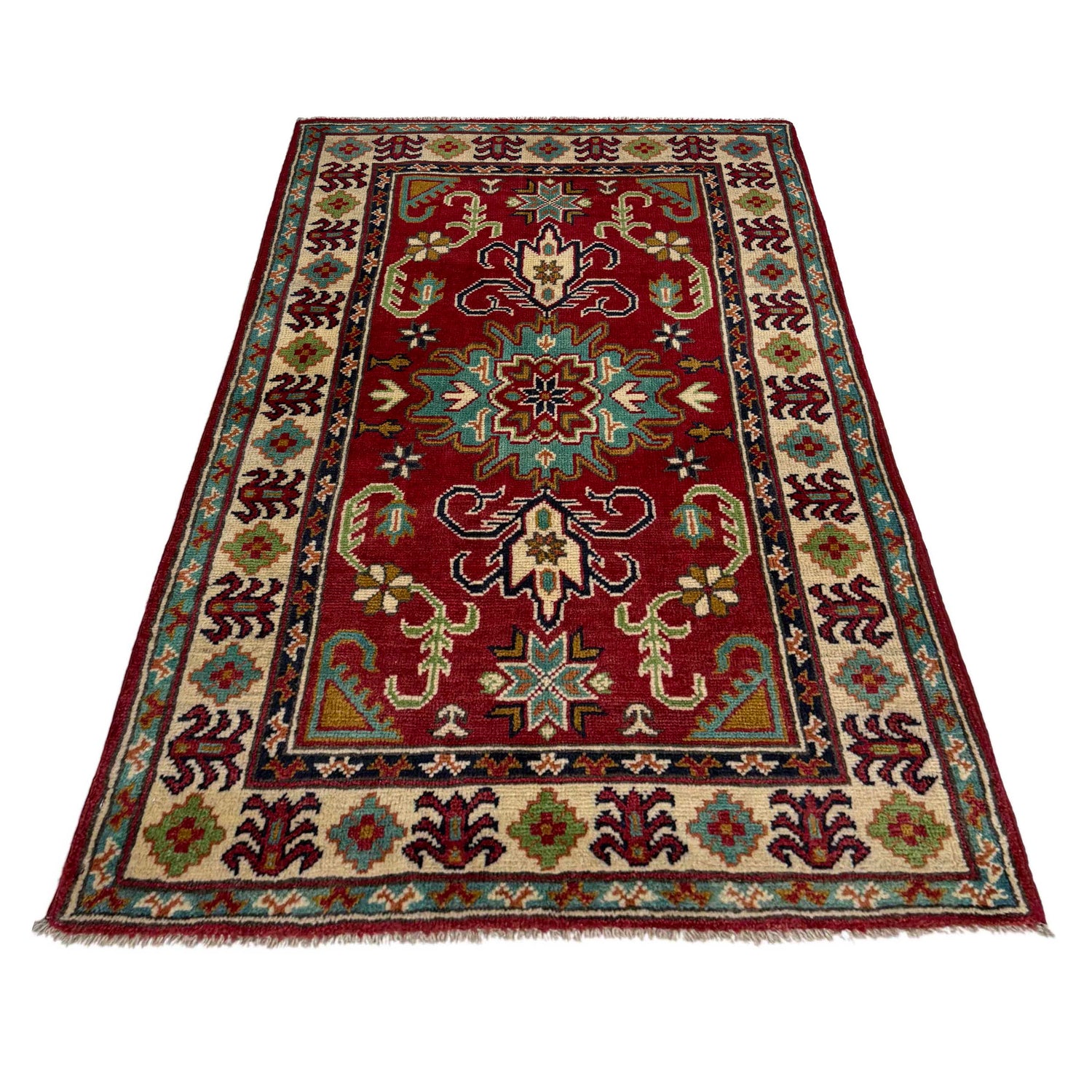 Red Color Kazak Rug 2' 7" x 4' 3" ft / 80 x 130 cm - No. R37722
