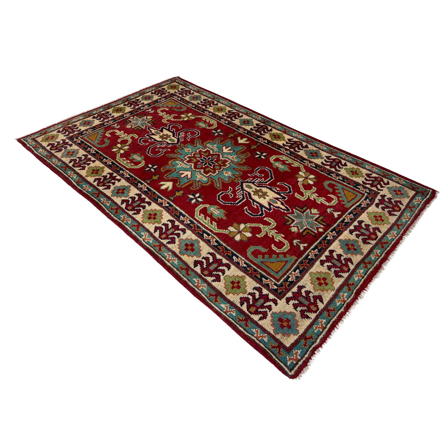 Red Color Kazak Rug 2' 7" x 4' 3" ft / 80 x 130 cm - No. R37722