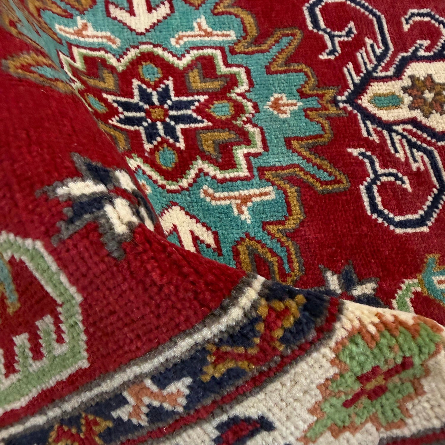 Red Color Kazak Rug 2' 7" x 4' 3" ft / 80 x 130 cm - No. R37722