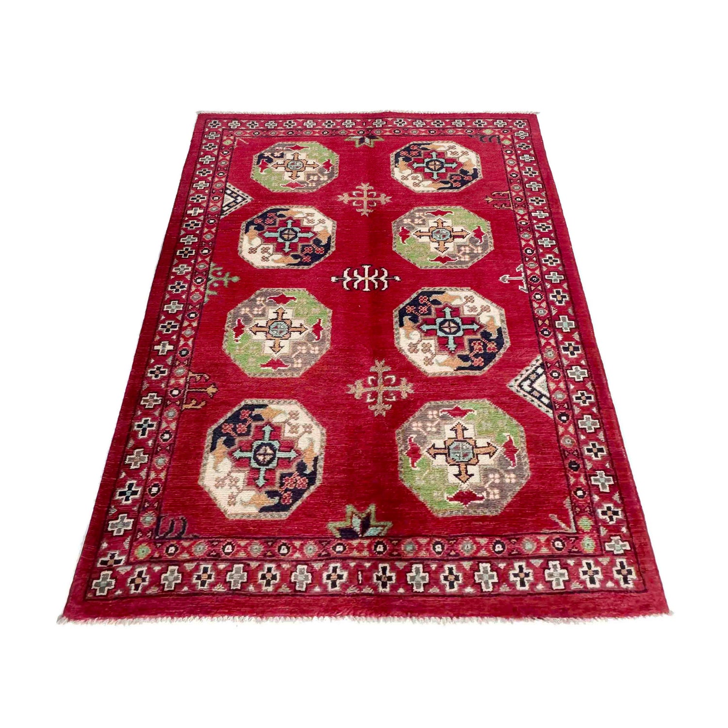 Hand Knotted Oriental Waziri Rug 3' 1" x 4' 9" ft / 93 x 144 cm - No. R37731