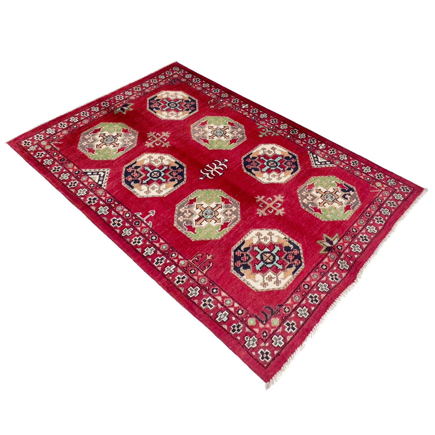 Hand Knotted Oriental Waziri Rug 3' 1" x 4' 9" ft / 93 x 144 cm - No. R37731