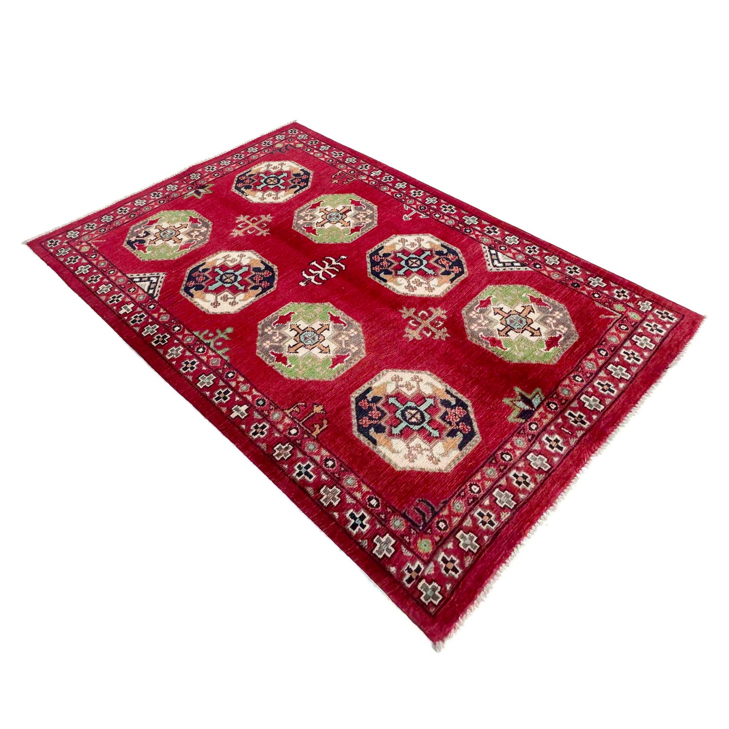 Hand Knotted Oriental Waziri Rug 3' 1" x 4' 9" ft / 93 x 144 cm - No. R37731